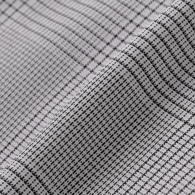 シルバーライン 【SL】【年間】ノーカラーダブル釦ジレ/グレー×チェック グレー中間