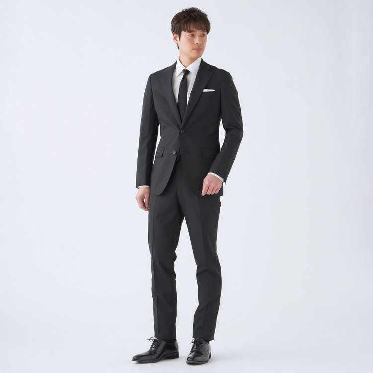 シルバーライン 【CLASSICO TAPERED】【年間】2釦シングルスーツ 1タック/ブラック/パンツウォシャブル/※裾上げ必要 黒