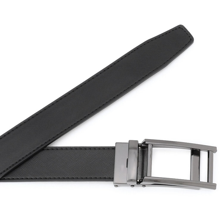 シルバーライン 【フリーアジャスト仕様/5mm間隔/32段階】バックルベルト 3.0cm幅/ブラック(ウエスト94cmまで対応) 黒