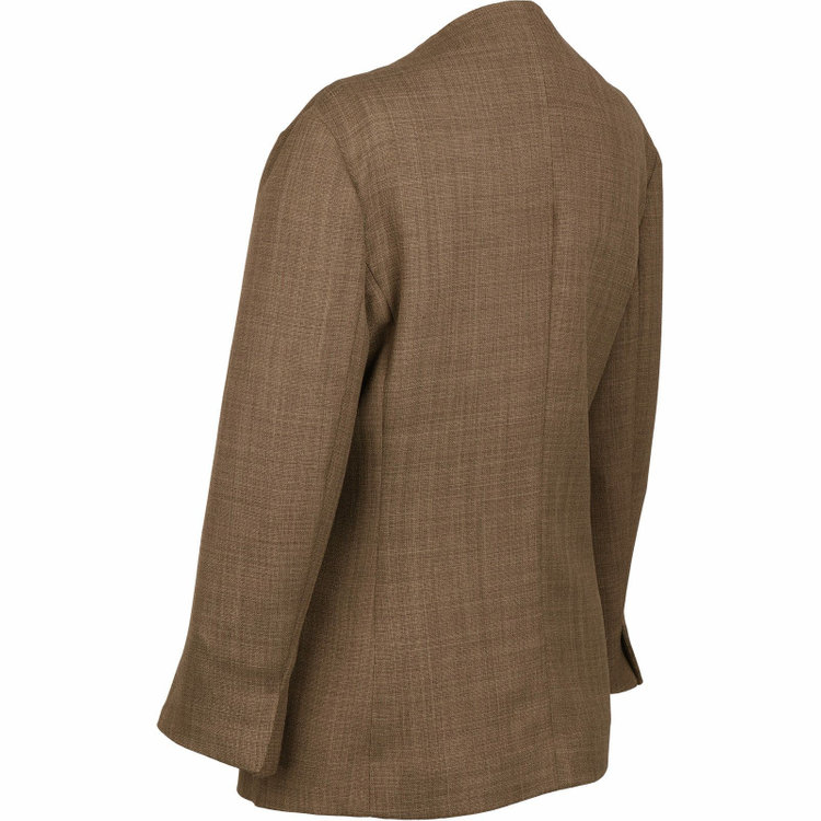 ブラックライン 【SL】【春夏】ノーカラー七分袖ジャケット/ブラウン/ウォッシャブル ブラウン系(茶)