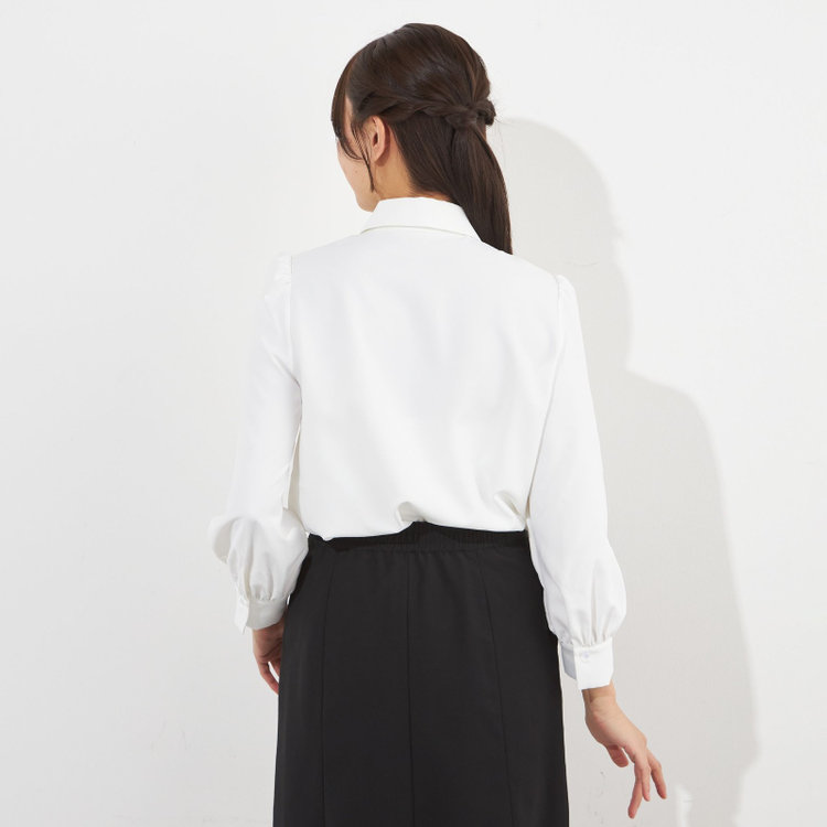 SUIT SELECT　アウトレット 【WEB限定/OUTLET/汚れ・キズ等有】【SUIT SELECT×Samantha Thavasa】【長袖】2WAYボウタイブラウス/ベージュ 白