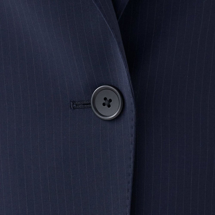 スーツセレクト 【SUIT SELECT×Samantha Thavasa】【年間】1釦ジャケット/ネイビー×ストライプ/4S/マシンウォシャブル ネイビー系(紺)