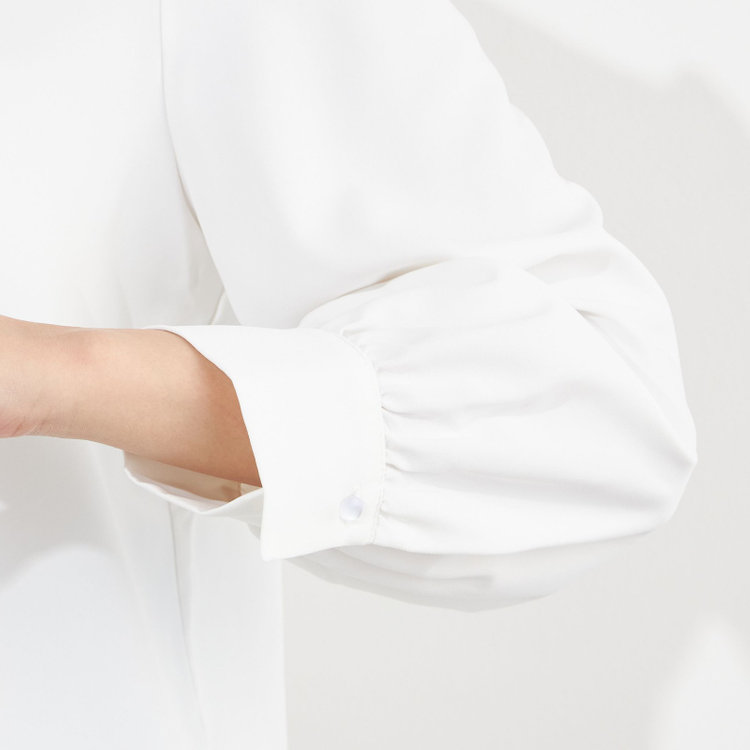 SUIT SELECT　アウトレット 【WEB限定/OUTLET/汚れ・キズ等有】【SUIT SELECT×Samantha Thavasa】【長袖】2WAYボウタイブラウス/ベージュ 白