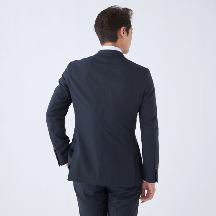 シルバーライン 【CLASSICO TAPERED】【年間】2釦シングルスーツ 1タック/ネイビー/パンツウォシャブル/※裾上げ必要 紺中間
