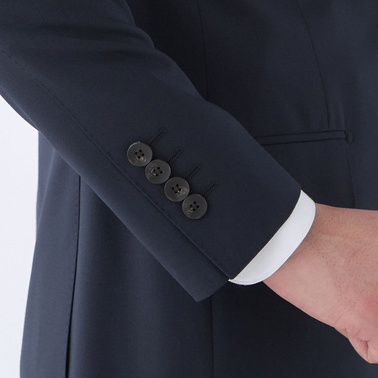 シルバーライン 【CLASSICO TAPERED】【年間】2釦シングルスーツ 1タック/ネイビー/パンツウォシャブル/※裾上げ必要 紺中間
