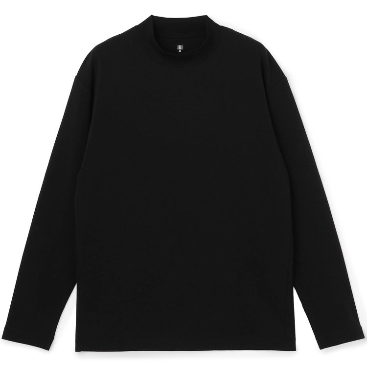 スーツセレクト 【RBC】モックネックロングTシャツ/ブラック/「吸汗速乾」「接触冷感」「UV加工」 黒