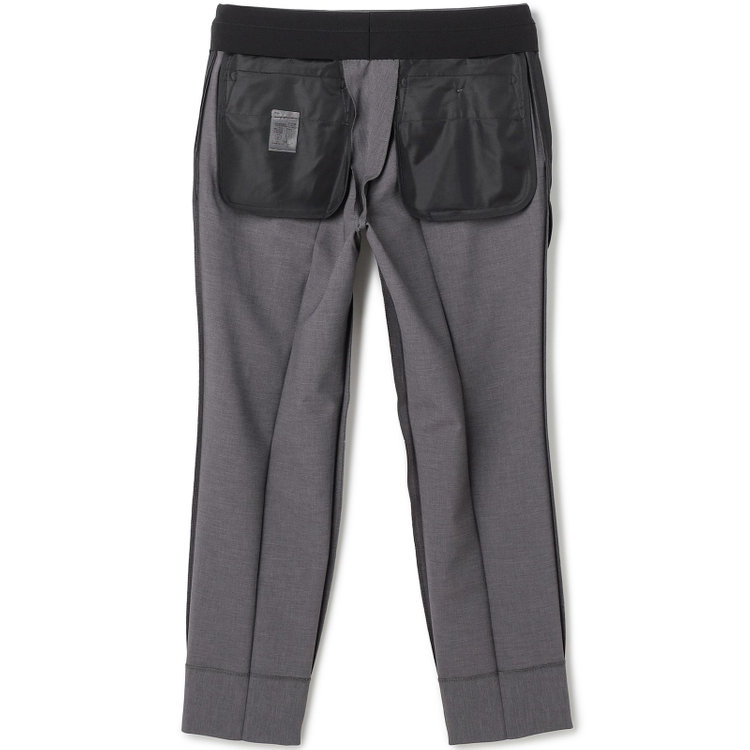 ブラックライン 【SLIM TAPERED】【春夏】0タックテーパードパンツ/グレー/ウォッシャブル/4S SUSTAINABILITY&ECOLOGY FABRIC/※裾上げ済み仕様 グレー中間