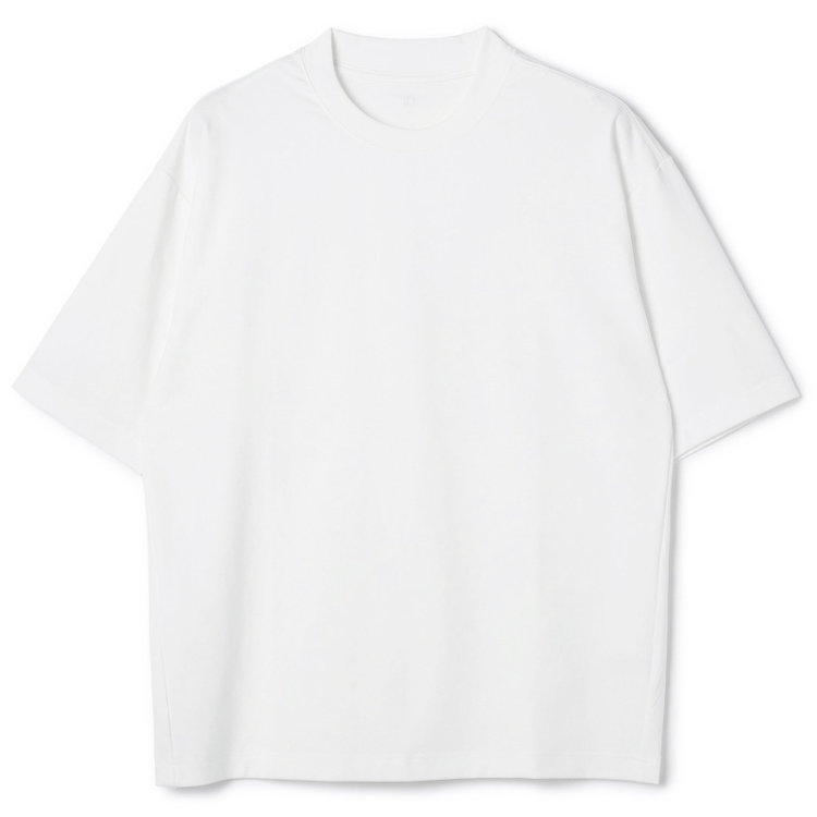 スーツセレクト 【RBC/五分袖】プレミアムコットンTシャツ /  クルーネック / ホワイト 白