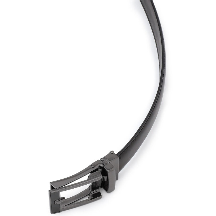 シルバーライン 【フリーアジャスト仕様/5mm間隔/32段階】バックルベルト 2.9cm幅/ブラック(ウエスト94cmまで対応) 黒