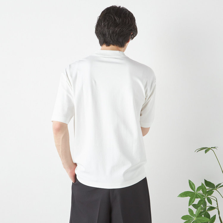 スーツセレクト 【RBC/五分袖】プレミアムコットンTシャツ /  クルーネック / ホワイト 白