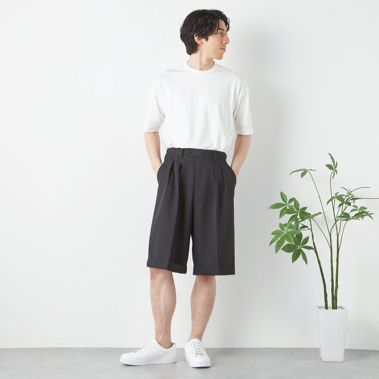スーツセレクト 【RBC/五分袖】プレミアムコットンTシャツ /  クルーネック / ホワイト 白