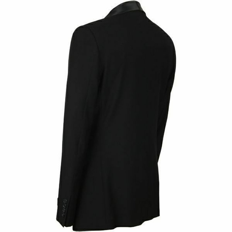 スーツセレクト 【WEB限定/OUTLET】【X】【年間】 1釦サテンショールカラーシングルスーツ 0タック/プレミアムブラック+super110's ブラック系(黒)