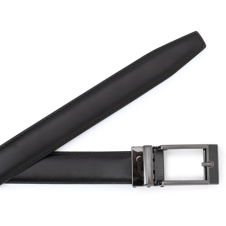 シルバーライン 【フリーアジャスト仕様/5mm間隔/32段階】バックルベルト 2.9cm幅/ブラック(ウエスト94cmまで対応) 黒