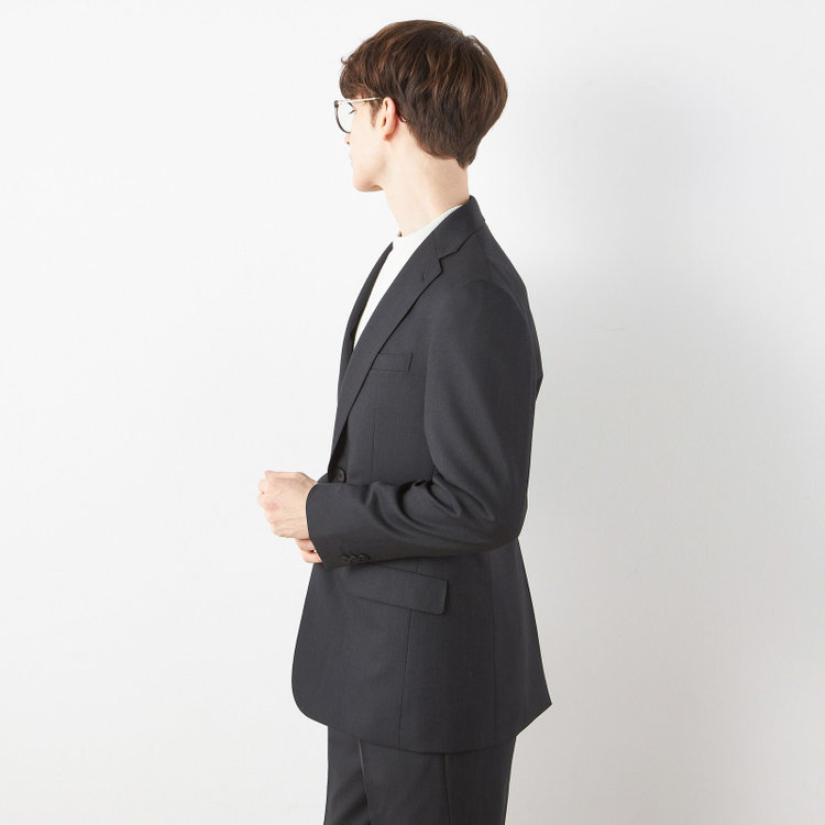 ソノタ 【BLACK LINE】2釦シングルジャケット/ダークグレー/NEW ZEALAND WOOL MIX グレー濃色