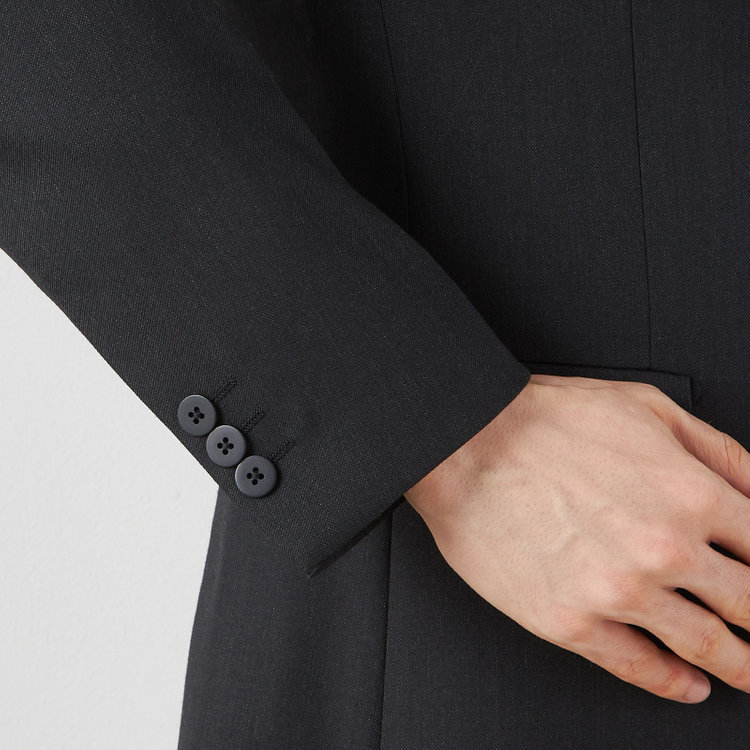 ソノタ 【BLACK LINE】2釦シングルジャケット/ダークグレー/NEW ZEALAND WOOL MIX グレー濃色