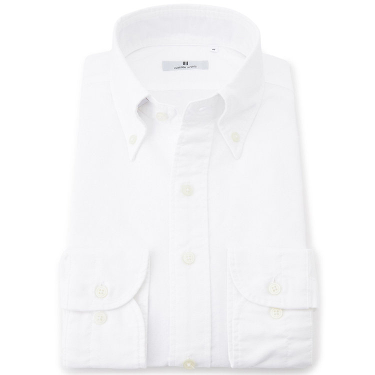 SUIT SELECT　アウトレット 【WEB限定/OUTLET/汚れ・キズ等有】【CLASSICO TAPERED】ボタンダウンドレスワイシャツ/ホワイト 白