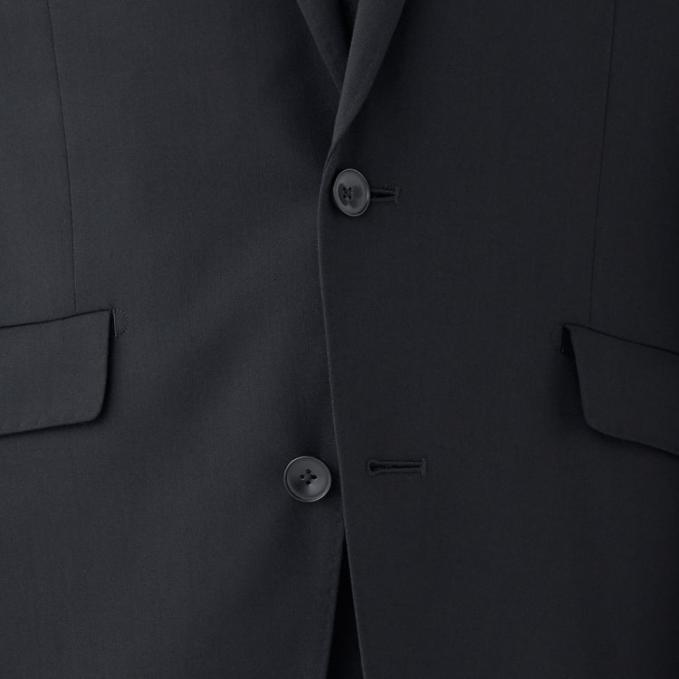ブラックライン 【KSW】【年間】2釦シングルスーツ 0タック/ブラック/ウエストシャーリング/ウォッシャブル/MOVING STRETCH/※裾上げ必要 黒