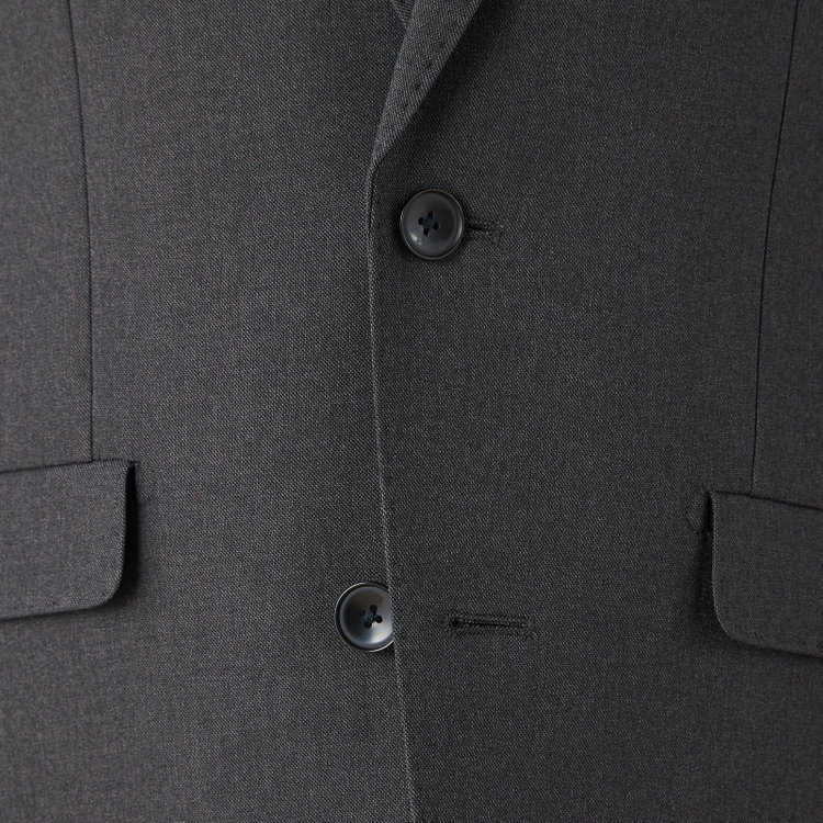 ブラックライン 【SLIM TAPERED_2】【年間】スペアパンツ付き/2釦シングルスーツ 0タック/グレー/ウエストシャーリング/4S SUSTAINABILITY/※パンツ裾上げ済仕様 グレー中間
