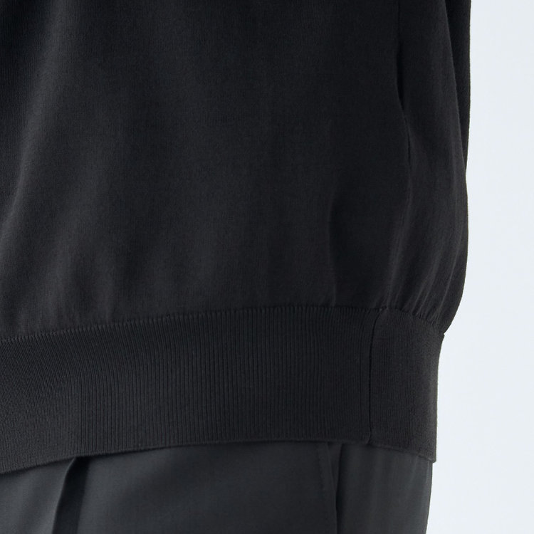 スーツセレクト 【RBC】【春夏】コットンブレンドニットカーディガン/ブラック/マシンウォッシャブル 黒