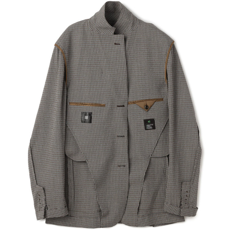 シルバーライン 【RBC】【春夏】3釦段返りジャケット/ブラウン×チェック/パッチポケット/4S SUSTAINABILITY&ECOLOGY FABRIC その他