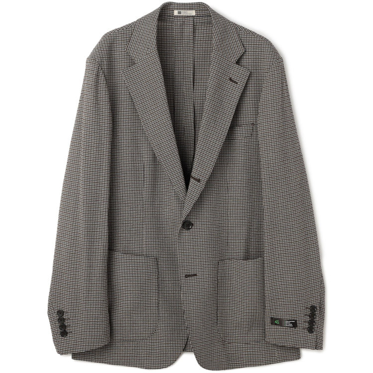 シルバーライン 【RBC】【春夏】3釦段返りジャケット/ブラウン×チェック/パッチポケット/4S SUSTAINABILITY&ECOLOGY FABRIC その他