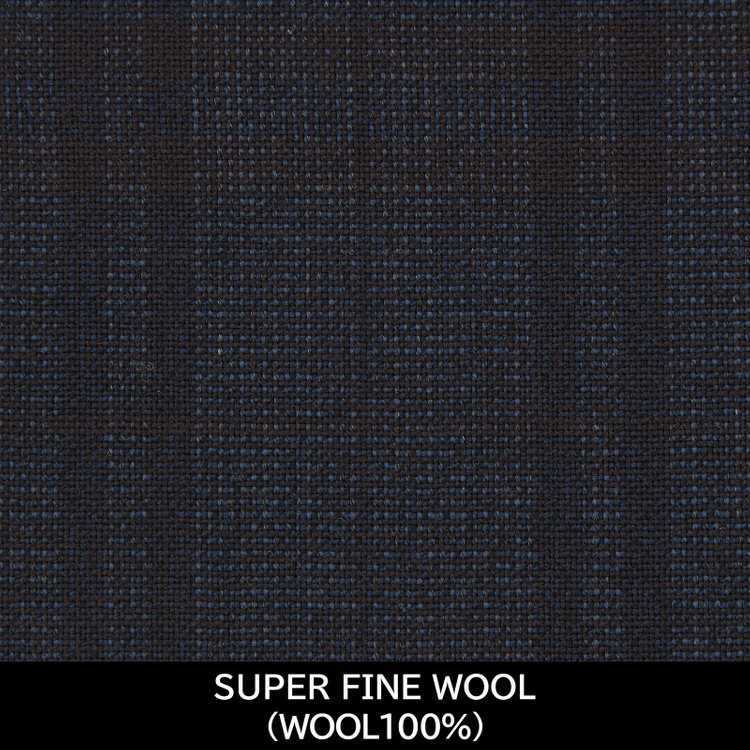 スーツセレクト 【国内縫製】【MEN'S】【パターンオーダー】【KSW】【春夏】スーツ/ネイビー×ストライプ/SUPER FINE WOOL (WOOL100%) ネイビー系(紺)