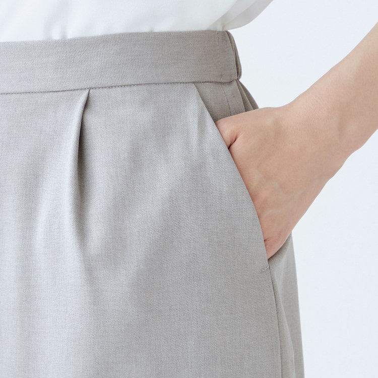 SUIT SELECT　アウトレット 【WEB限定/OUTLET/汚れ・キズ等有】【SL】【年間】セミフレアスカート/グレー/ウォッシャブル グレー系(灰)