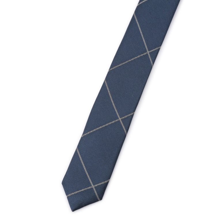 シルバーライン 【発送在庫あり】【SL】シルクチェックネクタイ 8.5cm幅/ネイビー/JAPAN MADE その他