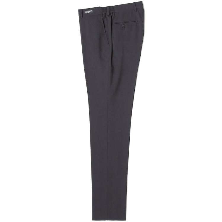 ブラックライン 【SLIM TAPERED】【春夏】0タックテーパードパンツ/グレー×グレンチェック/ウエストシャーリング/4S SUSTAINABILITY&ECOLOGY FABRIC「ウォッシャブル」「ストレッチ」/※裾上げ済仕様 グレー濃色