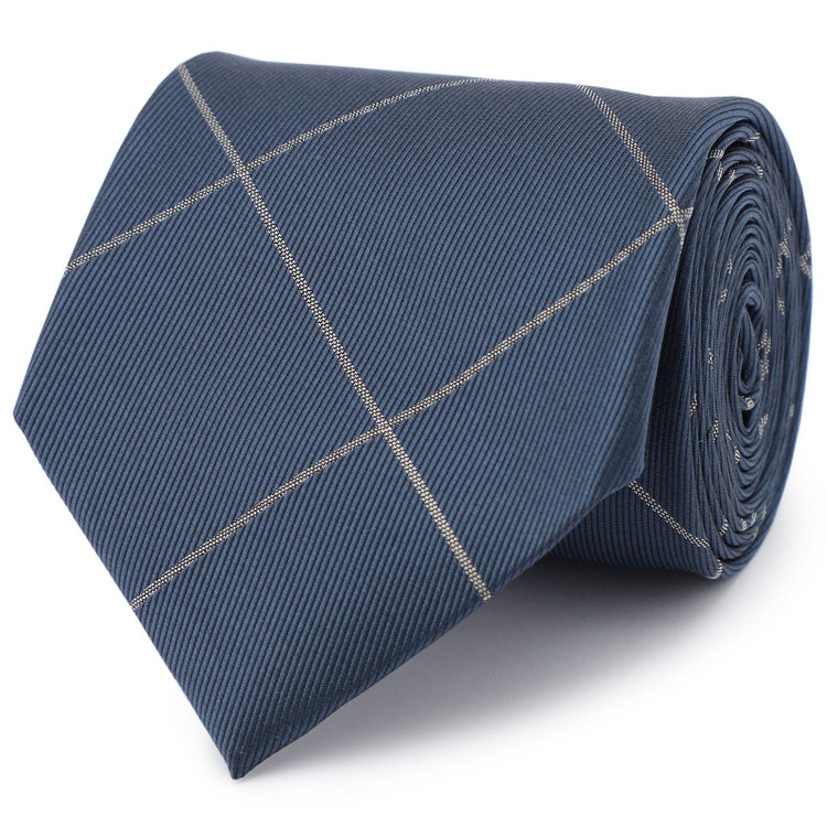 シルバーライン 【発送在庫あり】【SL】シルクチェックネクタイ 8.5cm幅/ネイビー/JAPAN MADE その他