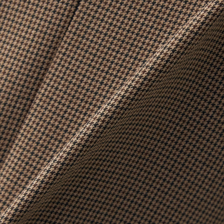 スーツセレクト 【RELAX TAPERED_2】【秋冬】4釦1掛けダブルジャケット/ブラウン×ガンクラブチェック/ウォッシャブル ブラウン系(茶)