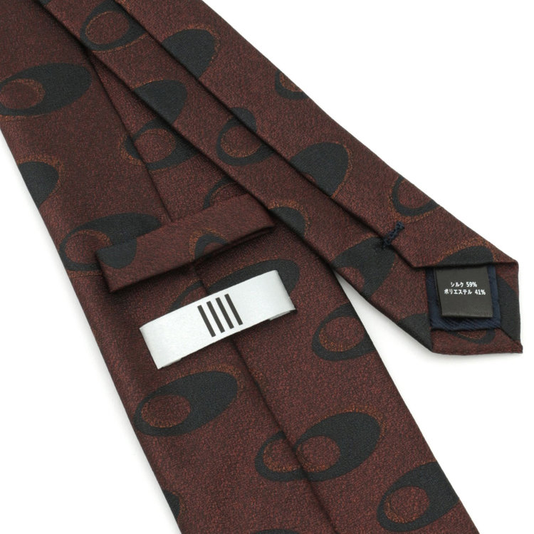 シルバーライン 【SILVER LINE】シルクブレンド小紋ネクタイ 8.0cm幅/ブラウン その他