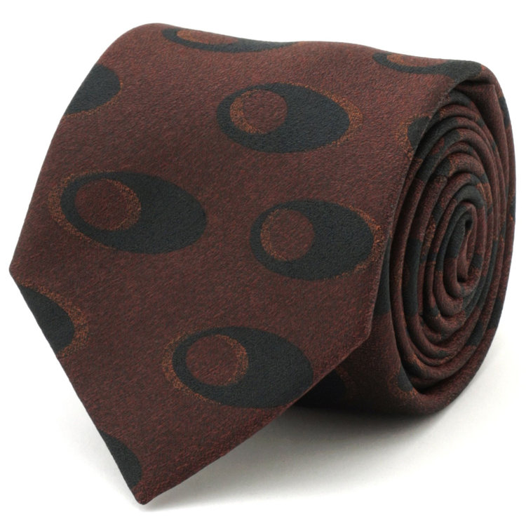 シルバーライン 【SILVER LINE】シルクブレンド小紋ネクタイ 8.0cm幅/ブラウン その他