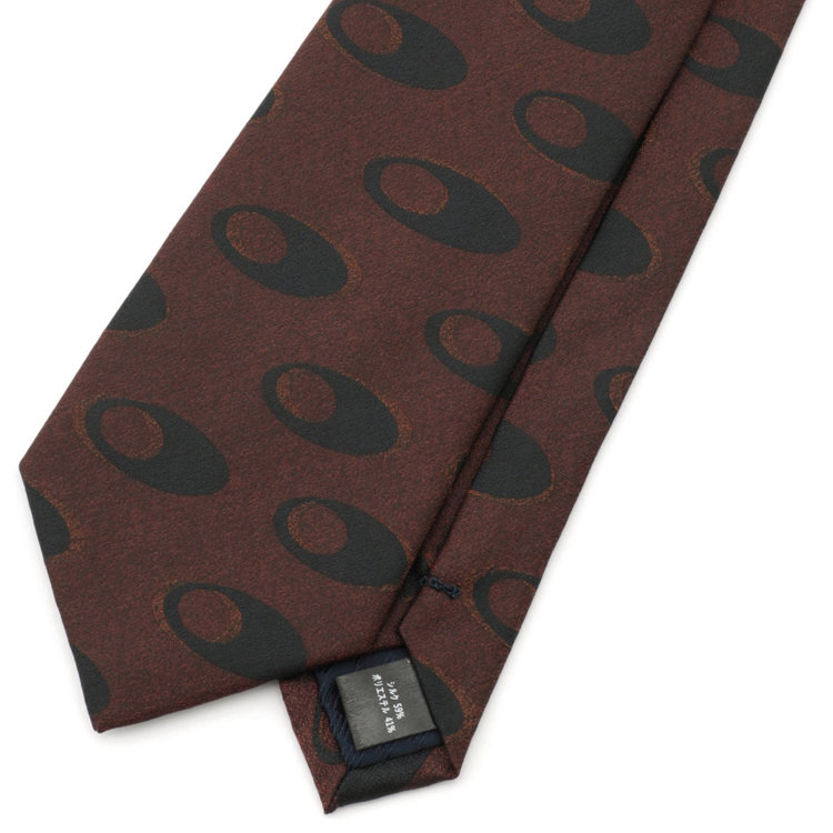 シルバーライン 【SILVER LINE】シルクブレンド小紋ネクタイ 8.0cm幅/ブラウン その他