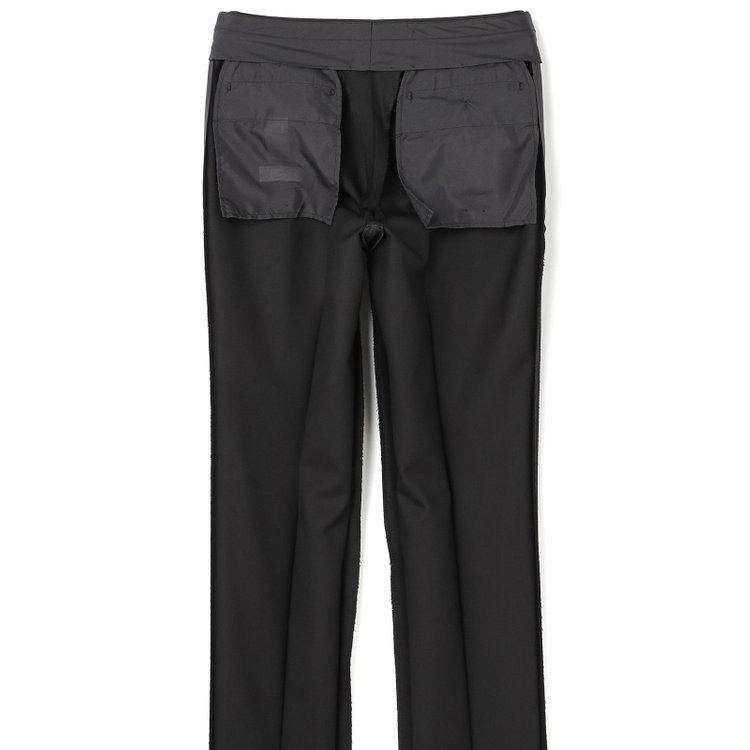 ブラックライン 【SLIM TAPERED_2】【春夏】2釦シングルスーツ 0タック/ブラック×ソリッド/ウエストムーブ/REDA ACTIVE/NEW ZEALAND WOOL MERINO/SHOWER CLEAN/※裾上げ必要 黒