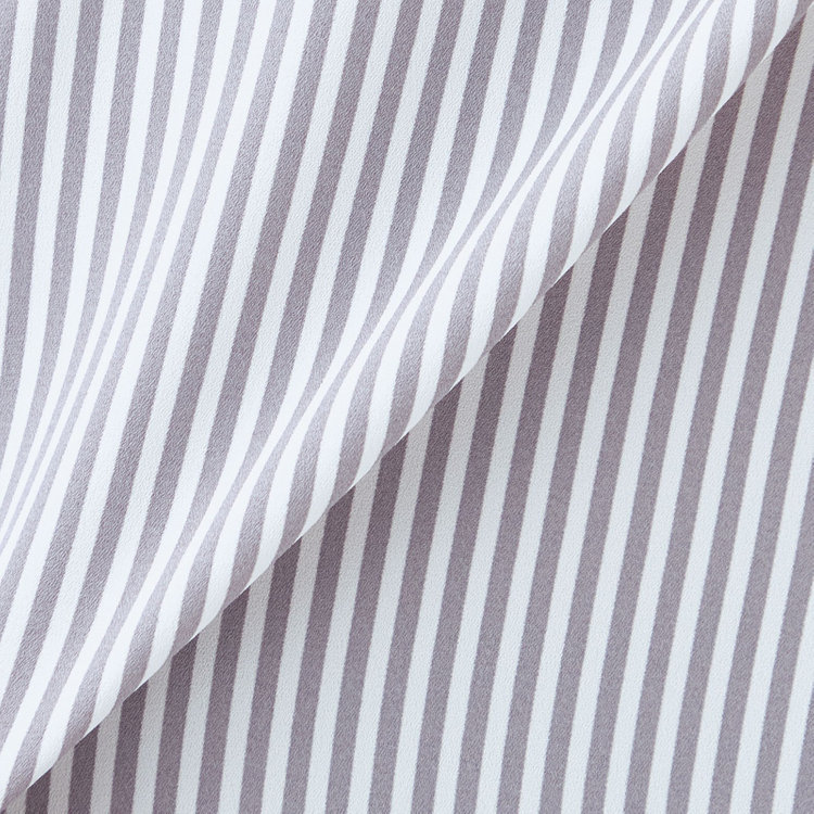 シルバーライン 【SILVER LINE/5分袖】プルオーバー/グレー＆ホワイト×ストライプ グレー淡色