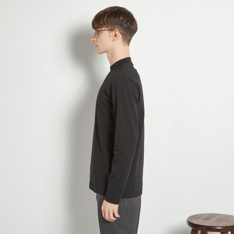 スーツセレクト 【RBC】モックネックロングTシャツ/ブラック/「吸汗速乾」「接触冷感」「UV加工」 黒