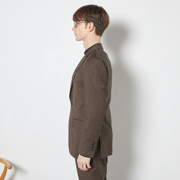 シルバーライン 【CLASSICO TAPERED】【春夏】2釦シングルスーツ 1タック/ブラウン/ウエストムーブ/REDA ACTIVE/NEW ZEALAND MERINO/SHOWER CLEAN/※パンツ裾上げ済仕様 茶濃色