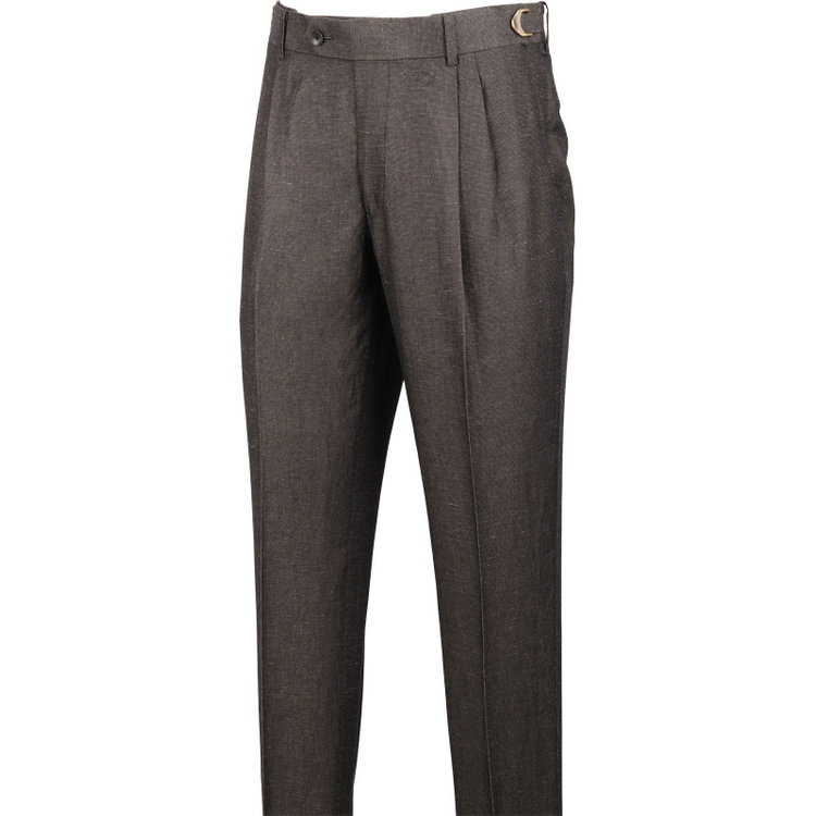 スーツセレクト 【WEB限定/OUTLET】【CLASSICO TAPERED】【春夏】コーディネートパンツ付き/3釦段返りシングルスーツ 2タック/カーキ+サンドブラウンパンツ/パッチポケット/サイドAJ＆シャーリング/MARZOTTO ブラウン系(茶)