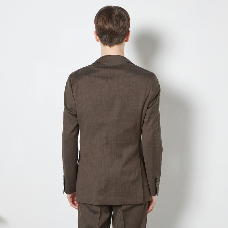 シルバーライン 【CLASSICO TAPERED】【春夏】2釦シングルスーツ 1タック/ブラウン/ウエストムーブ/REDA ACTIVE/NEW ZEALAND MERINO/SHOWER CLEAN/※パンツ裾上げ済仕様 茶濃色