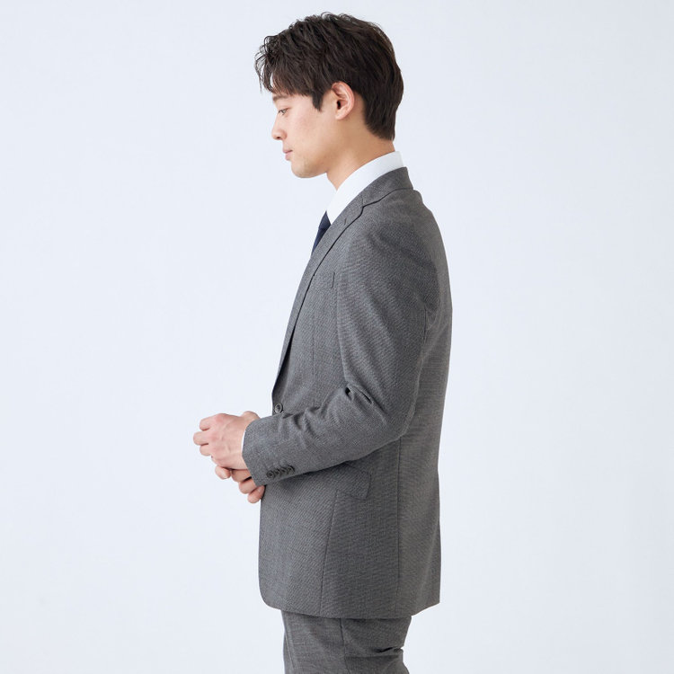 ブラックライン 【KSW】【春夏】スペアパンツ付き/2釦シングルスーツ 0タック/グレー/※裾上げ必要 グレー中間