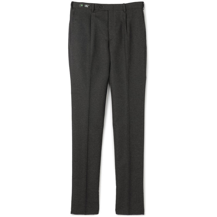 シルバーライン 【RBC】【春夏】ポリエステル1タックテーパードパンツ/グレー×チェック/ウエストムーブ仕様/4S SUSTAINABILITY&ECOLOGY FABRIC/※裾上げ必要 グレー濃色