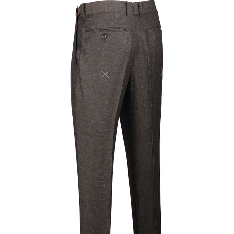 スーツセレクト 【WEB限定/OUTLET】【CLASSICO TAPERED】【春夏】コーディネートパンツ付き/3釦段返りシングルスーツ 2タック/カーキ+サンドブラウンパンツ/パッチポケット/サイドAJ＆シャーリング/MARZOTTO ブラウン系(茶)