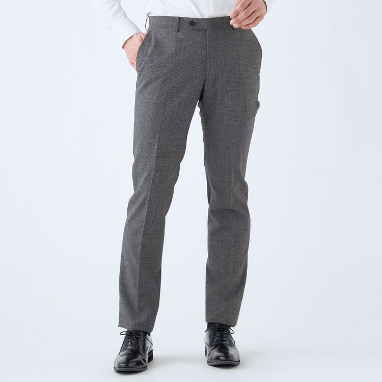 ブラックライン 【KSW】【春夏】スペアパンツ付き/2釦シングルスーツ 0タック/グレー/※裾上げ必要 グレー中間