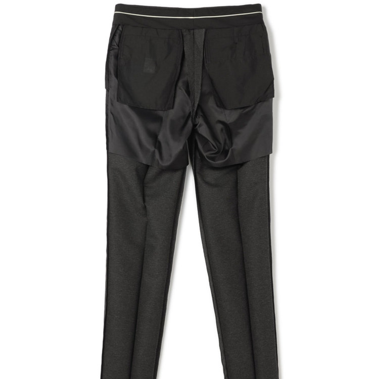 シルバーライン 【RBC】【春夏】ポリエステル1タックテーパードパンツ/グレー×チェック/ウエストムーブ仕様/4S SUSTAINABILITY&ECOLOGY FABRIC/※裾上げ必要 グレー濃色