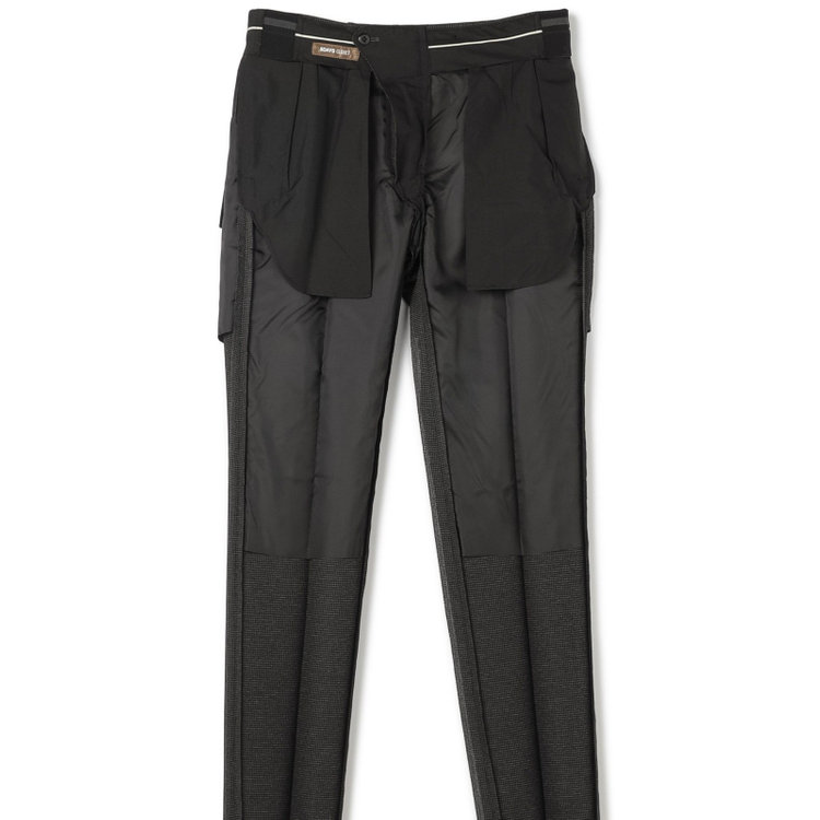 シルバーライン 【RBC】【春夏】ポリエステル1タックテーパードパンツ/グレー×チェック/ウエストムーブ仕様/4S SUSTAINABILITY&ECOLOGY FABRIC/※裾上げ必要 グレー濃色