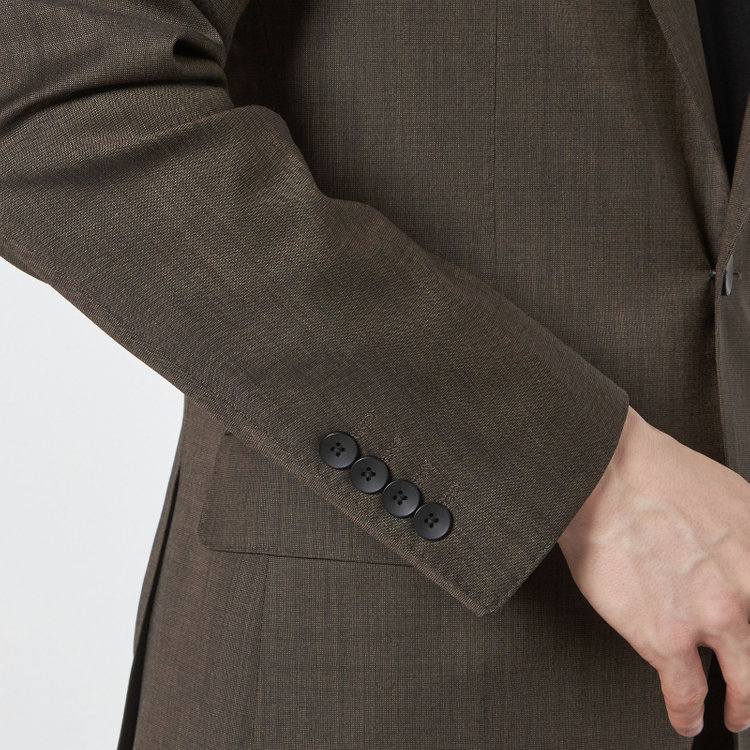 シルバーライン 【CLASSICO TAPERED】【春夏】2釦シングルスーツ 1タック/ブラウン/ウエストムーブ/REDA ACTIVE/NEW ZEALAND MERINO/SHOWER CLEAN/※パンツ裾上げ済仕様 茶濃色