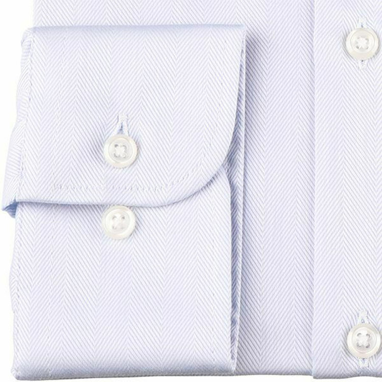 ブラックライン 【BLACK LINE】【形態安定】ワイドカラードレスワイシャツ/ブルー×ドビー 青淡色