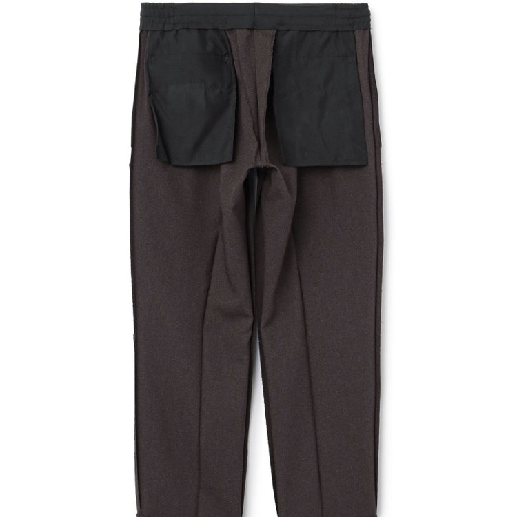 ブラックライン 【SLIM TAPERED_2】【年間】2釦シングルスーツ 0タック/ブラウン/ウエストシャーリング/4S SUSTAINABILITY&ECOLOGY FABRIC/ウォッシャブル/※パンツ裾上げ済仕様 茶中間