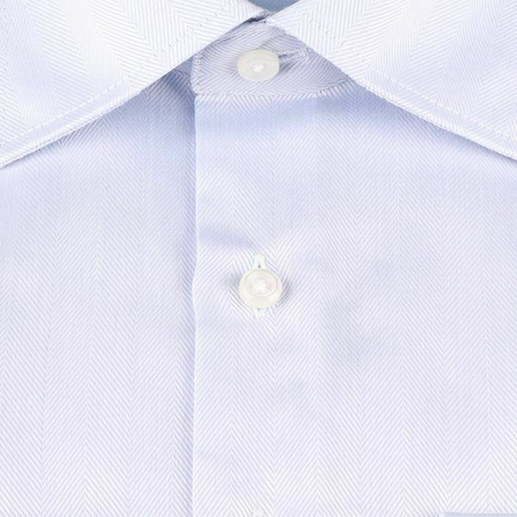 ブラックライン 【BLACK LINE】【形態安定】ワイドカラードレスワイシャツ/ブルー×ドビー 青淡色